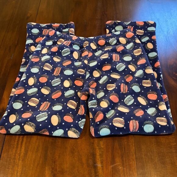 Frankie & Johnny Fleece Macaroon Pajama Bottoms Size Large - Picture 4 of 8